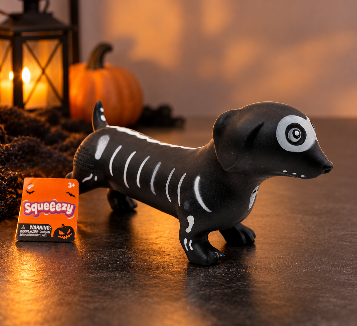 Squeeezy Halloween Dachshund Skeleton Squishy