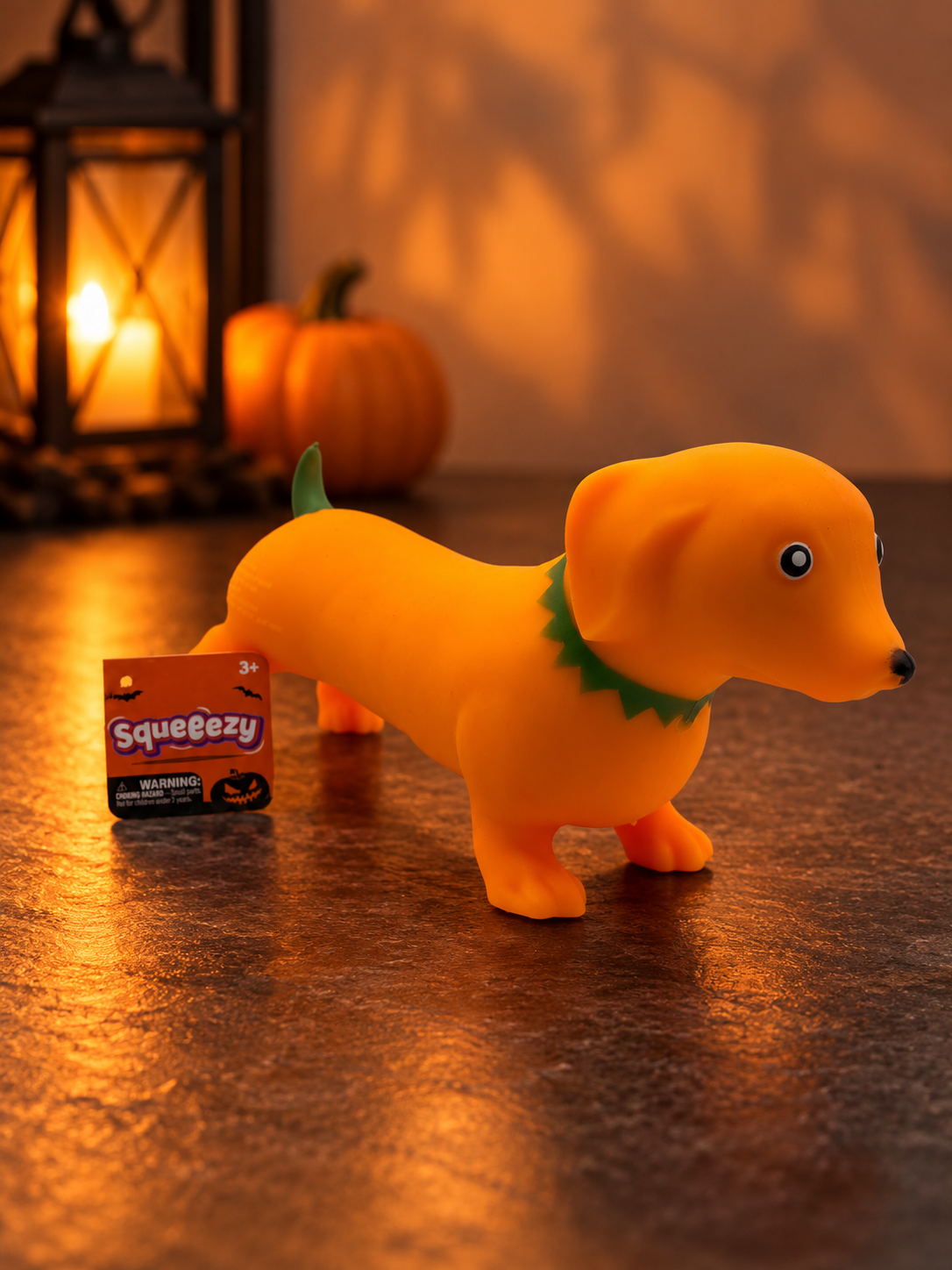 Squeeezy Pumpkin Dachound Squishy