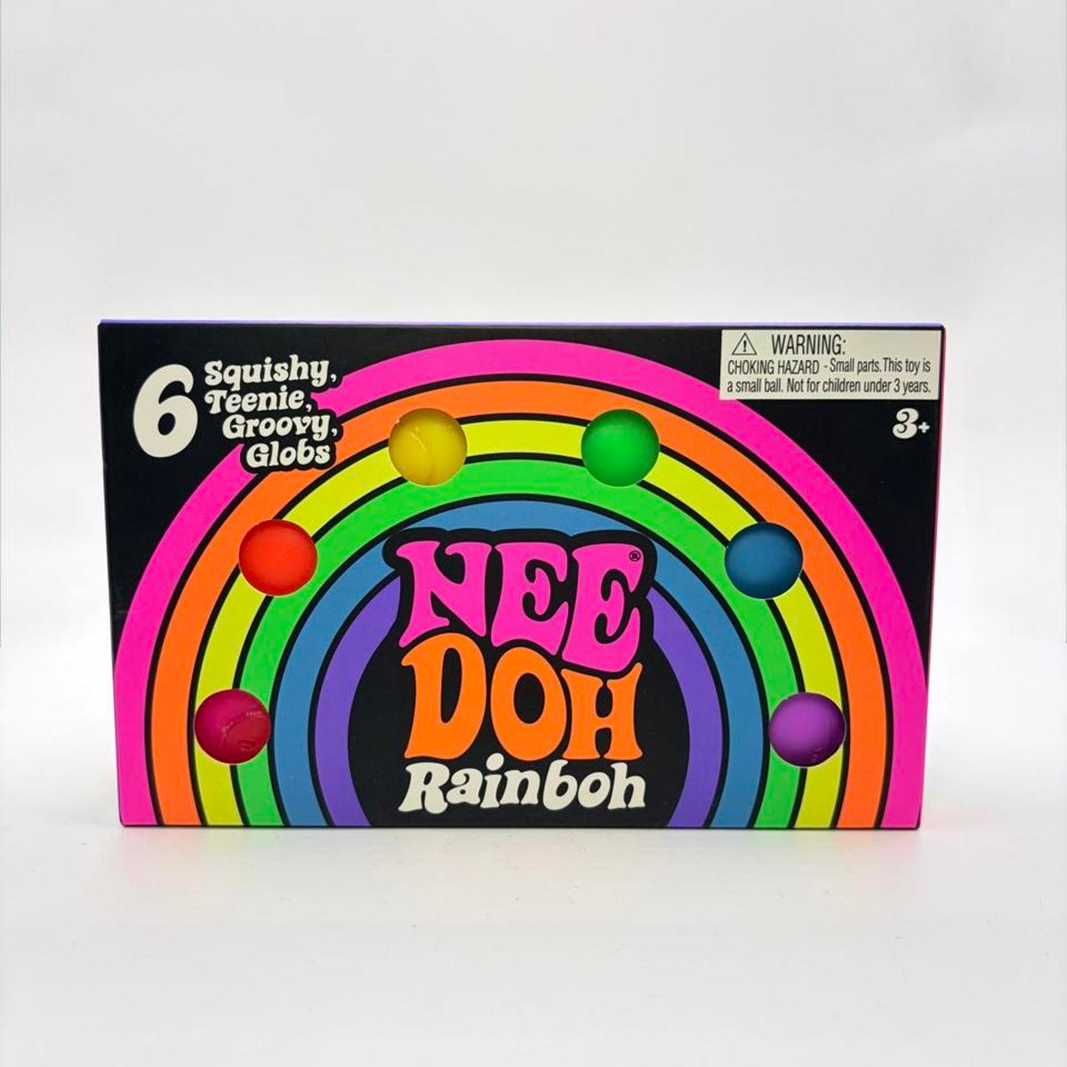 NeeDoh Rainbow Squishy Teenie Groovy Glob 6 Pack